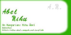 abel mihu business card